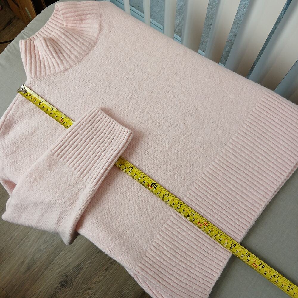 Paris Atelier & Other Stories Cropped Mock Neck Jumper S light pink cotton blend - Picture 14 of 16